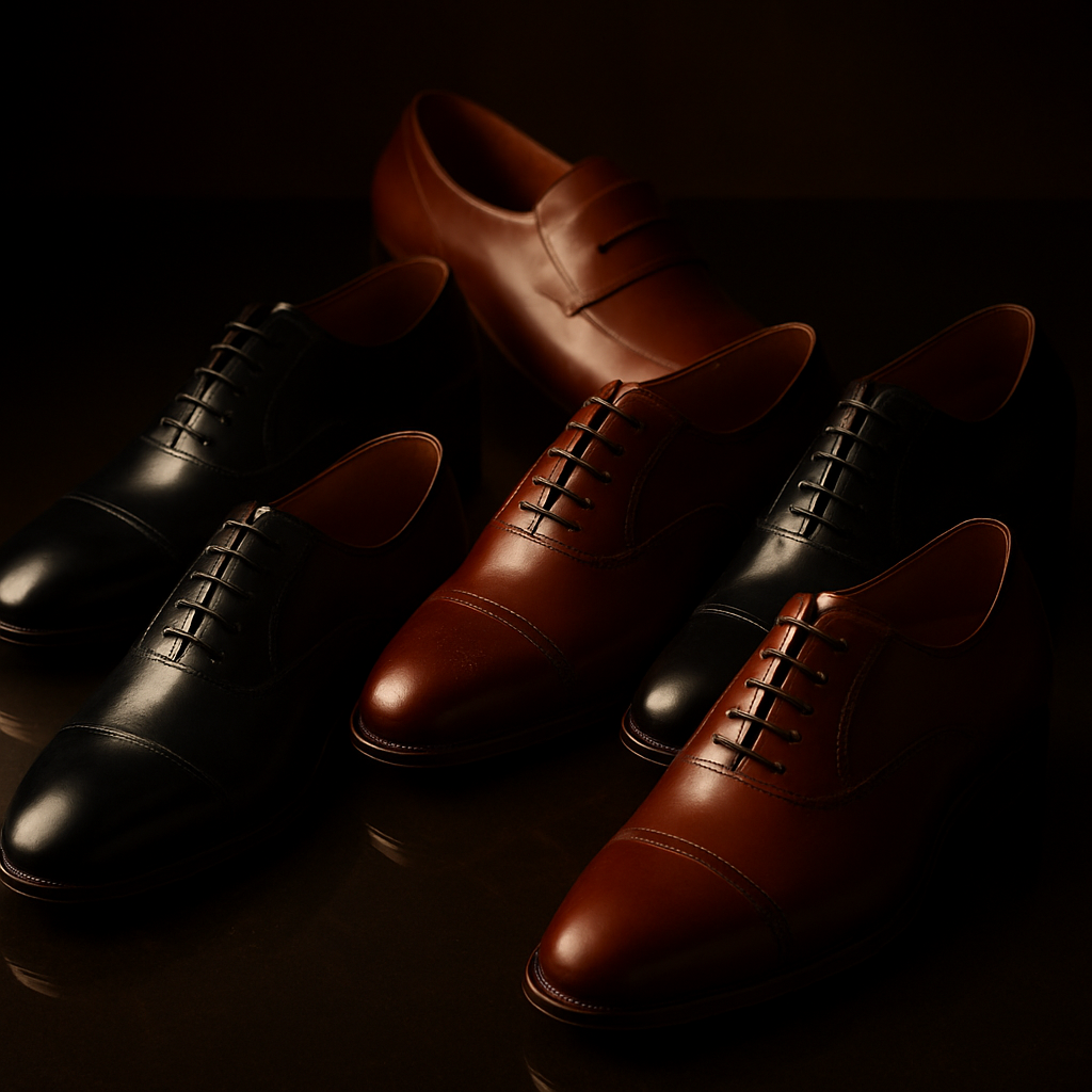 Collection of men's leather dress shoes