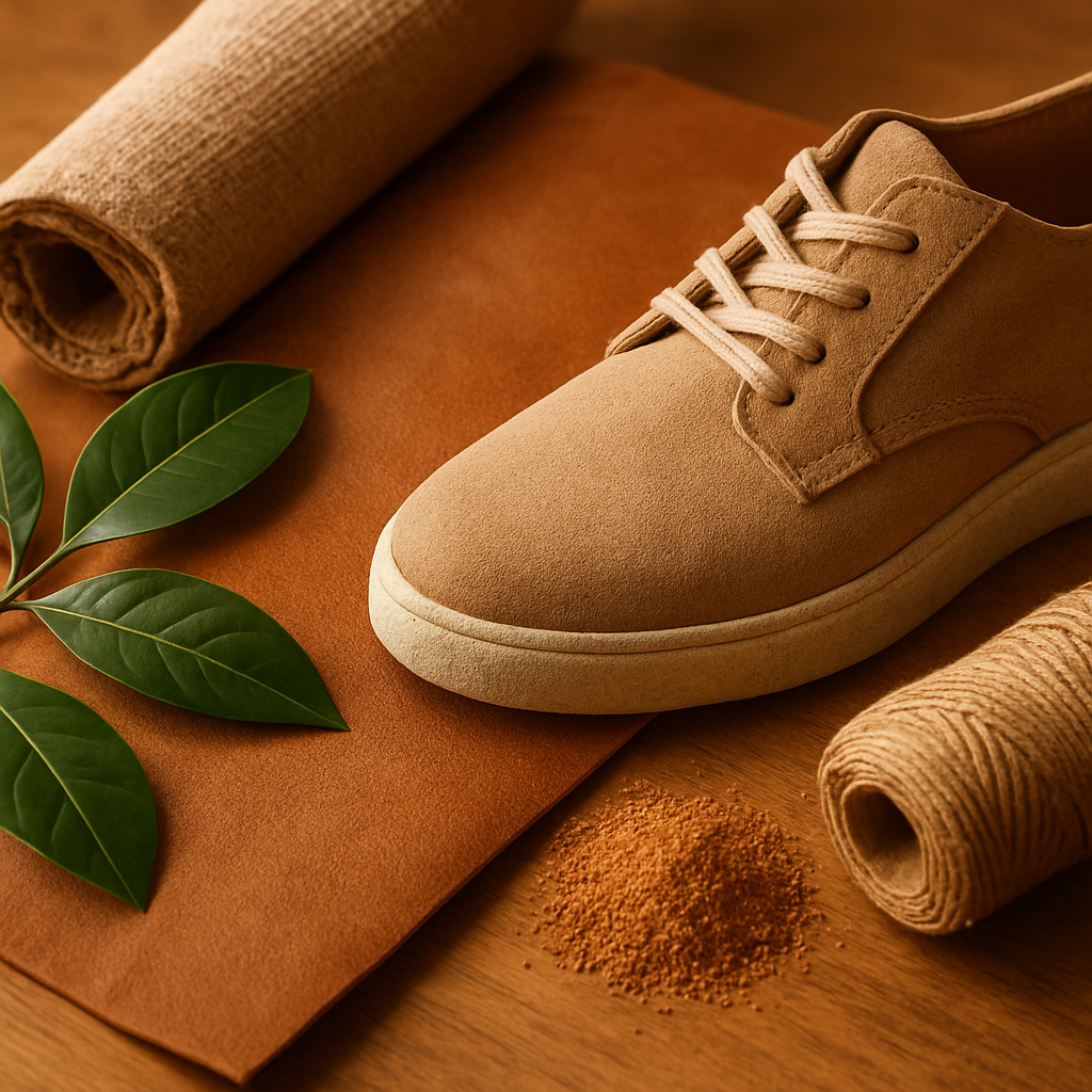 Sustainable vegetable-tanned leather materials
